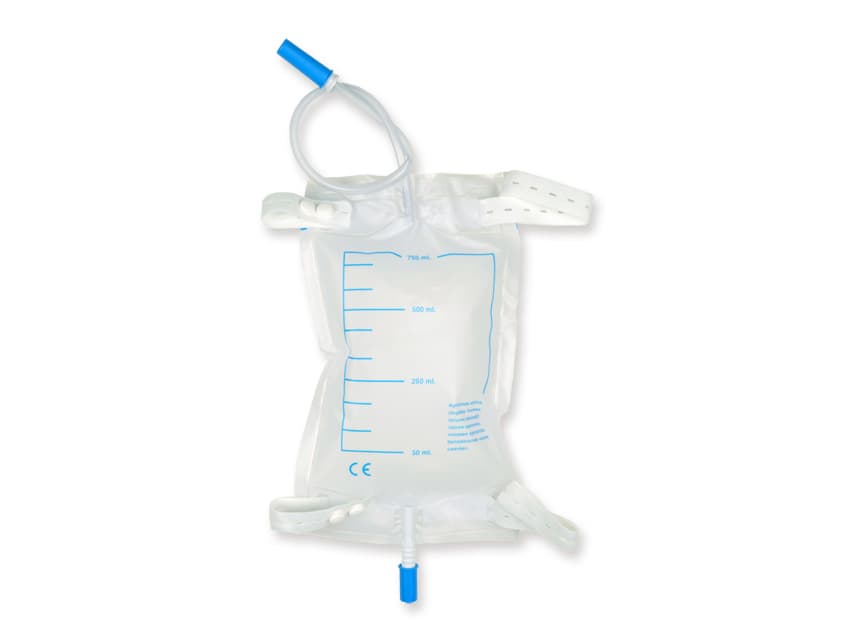 Urina Leg Geanta 750 Cc - Tub 35 Cm cu 1 Set Button Straps - imagine produs