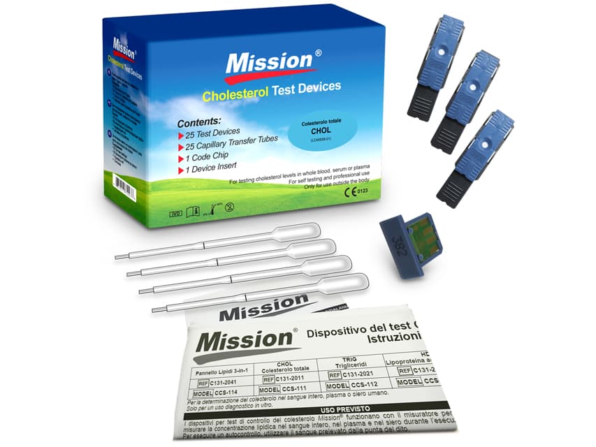 Total colesterol tests + capillary tubes 10 ulbox of 25 - produs medical pentru oferta ZESCORP