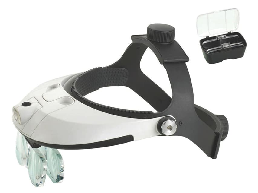 2led two-way regulation head-wearing magnifier cu 5 lenses - produs medical pentru oferta ZESCORP