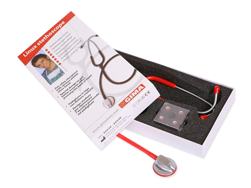 Linux stetoscop - rosu - produs medical pentru oferta ZESCORP