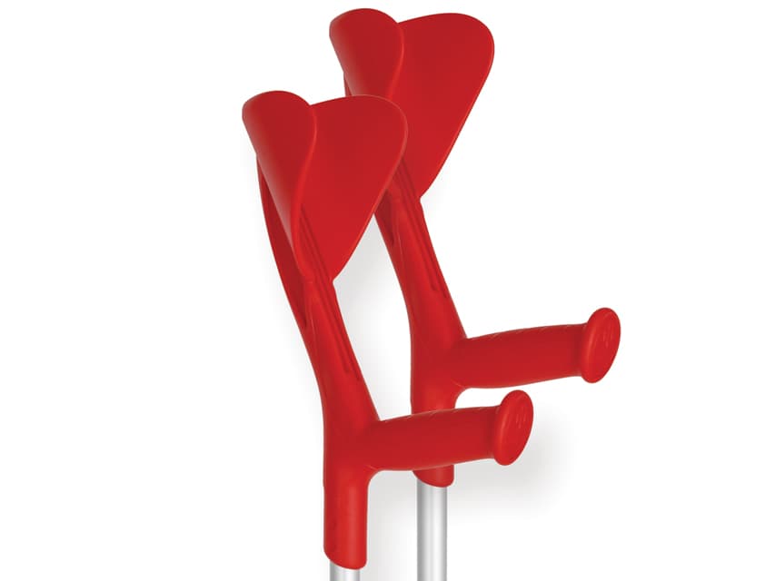 Evolution crutches - rosu - pair - produs medical pentru oferta ZESCORP