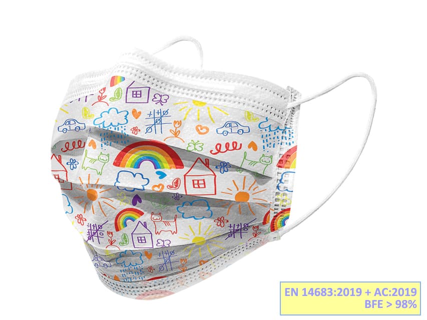 Masti chirurgicale in 3 straturi - cu model animat pachet cu 10 - produs medical pentru oferta ZESCORP