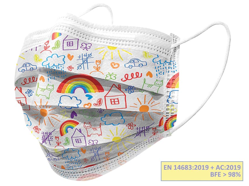 Masti chirurgicale in 3 straturi - cu model animat pachet cu 10 - produs medical pentru oferta ZESCORP