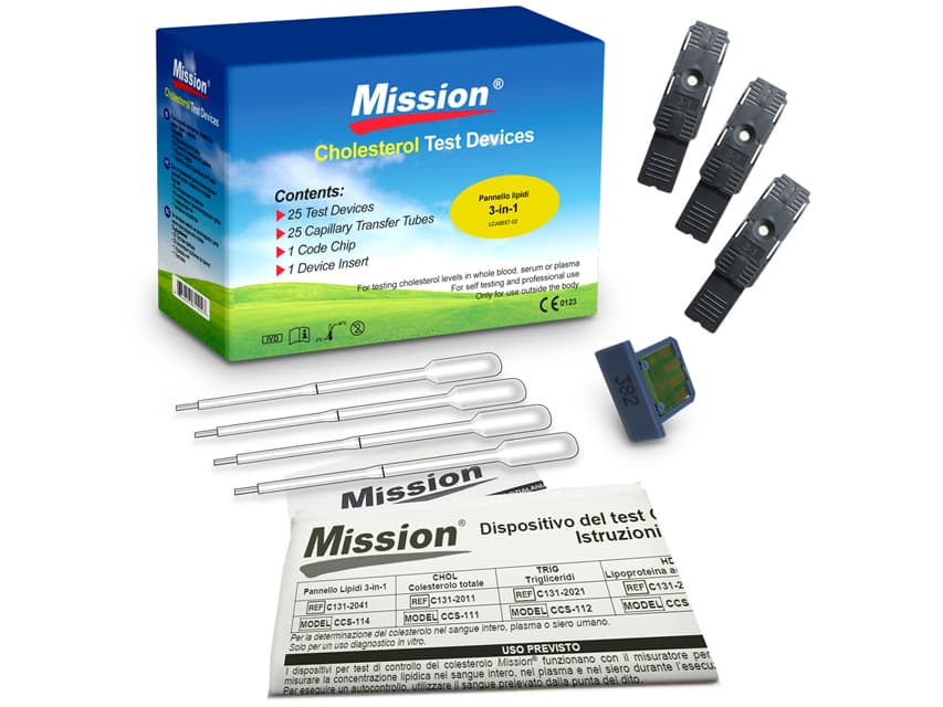 3 in 1 lipid panel tests + capillary tubes 35 ulbox of 25 - produs medical pentru oferta ZESCORP