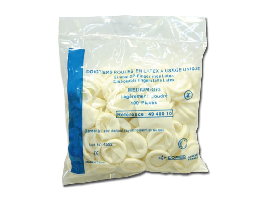 Latex finger cots - mediu - produs medical pentru oferta ZESCORP