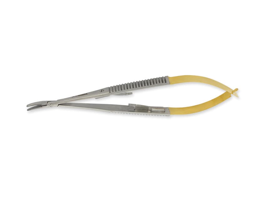 Castroviejo portac curbat - 14 cm - plain tip - produs medical pentru oferta ZESCORP