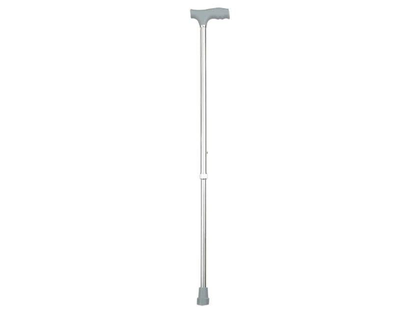 "t" maner aluminiu walking stick - silver - produs medical pentru oferta ZESCORP
