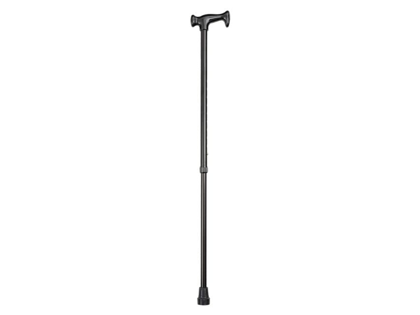 "t" maner aluminiu walking stick - negru - produs medical pentru oferta ZESCORP