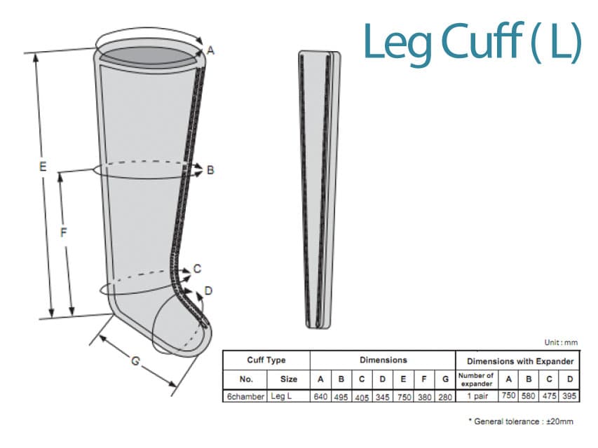 Leg cuff l - 6 chambers - produs medical pentru oferta ZESCORP