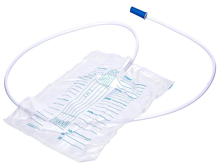 Urina geanta 2000 cc - tube 130 cm - polybag cutie cu 30 - produs medical pentru oferta ZESCORP