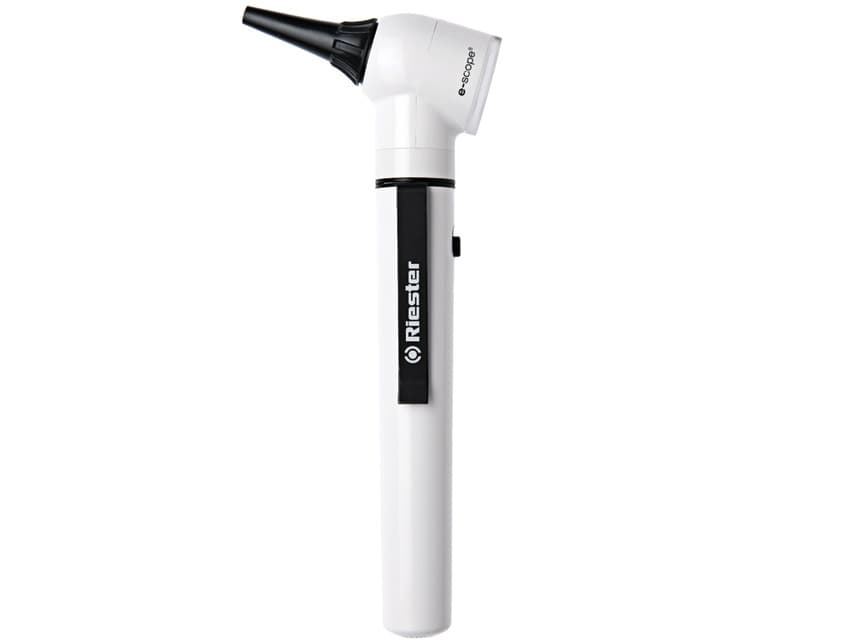 E-scope® f.o. otoscop - LED 3.7v - alb in rigid cutie - produs medical pentru oferta ZESCORP