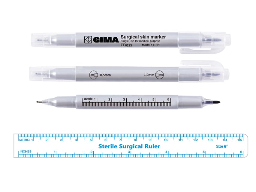 Chirurgical skin marker - double tip - steril - cutie cu 100 - produs medical pentru oferta ZESCORP