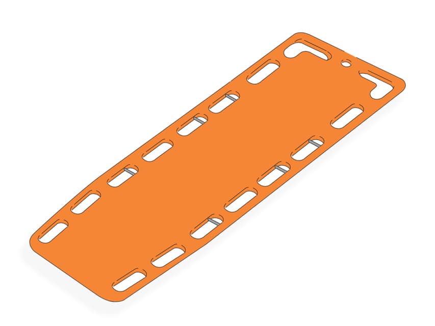 Spinal board cu safety glass fibre pins - portocaliu - produs medical pentru oferta ZESCORP