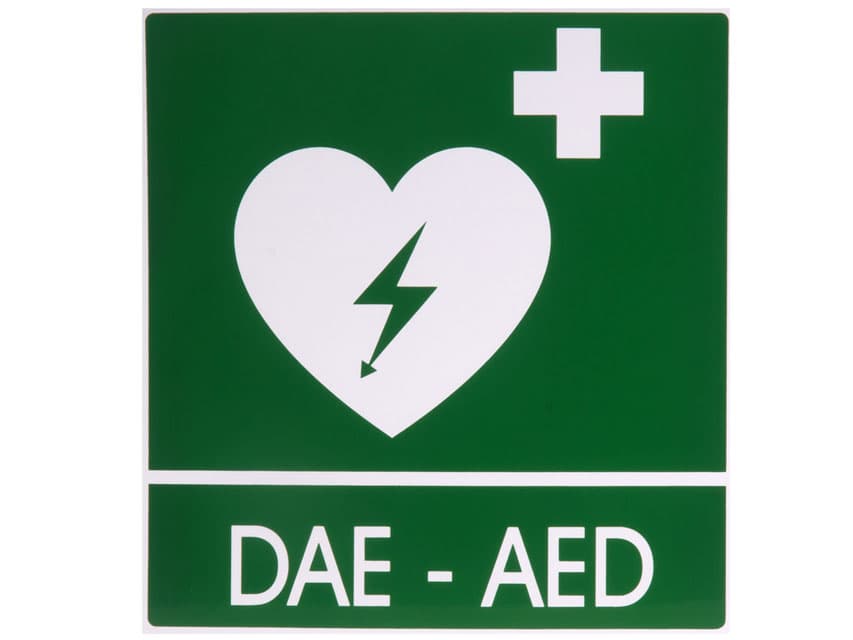 Dae-aed aluminiu front sign 29X36 cm - produs medical pentru oferta ZESCORP