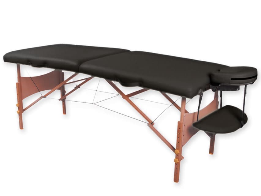 2-section wooden massage masa - negru - produs medical pentru oferta ZESCORP