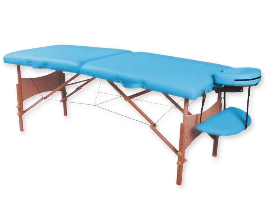 2-section wooden massage masa - turquoise - produs medical pentru oferta ZESCORP