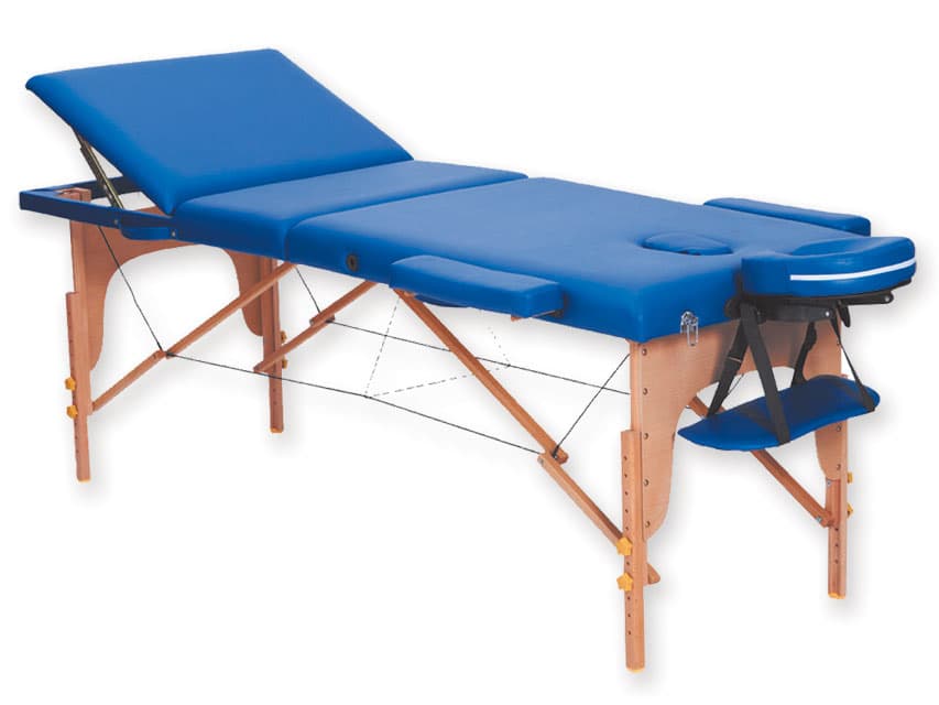 3-section wooden massage masa - albastru - produs medical pentru oferta ZESCORP