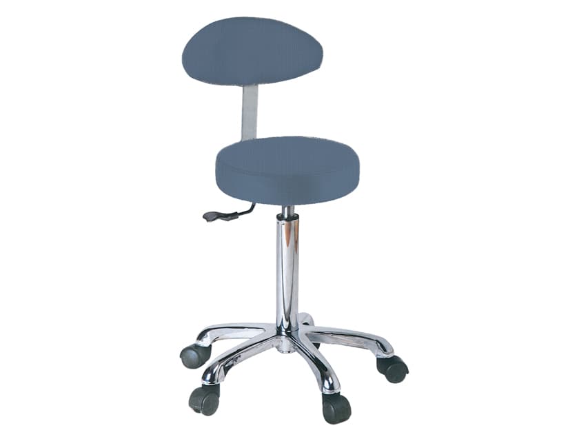 Taburet cu backrest - avio albastru - produs medical pentru oferta ZESCORP