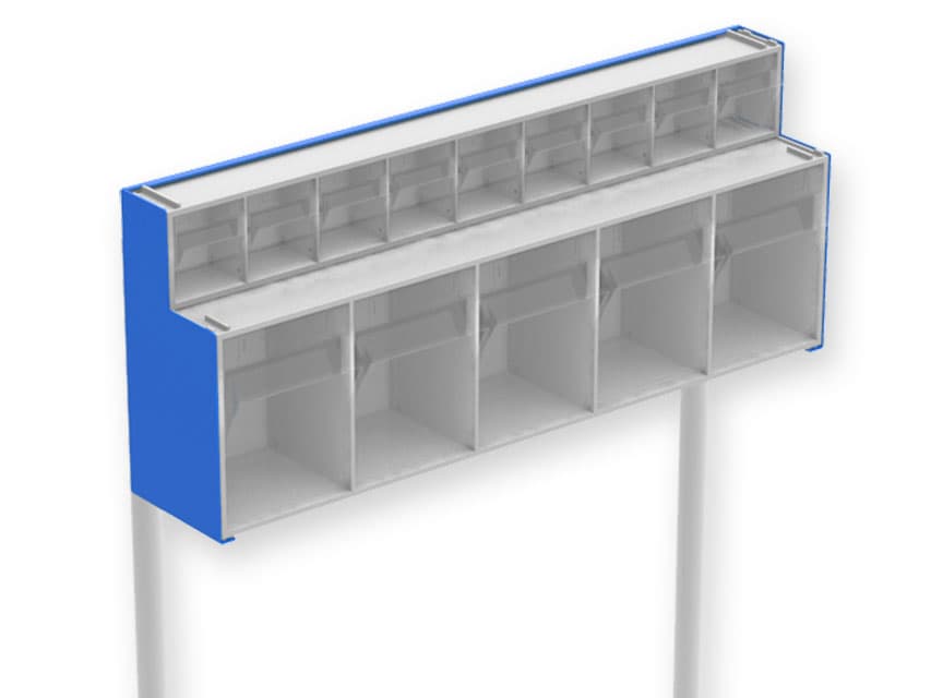 Upper drawers (9+5) - albastru pentru 45660 - produs medical pentru oferta ZESCORP