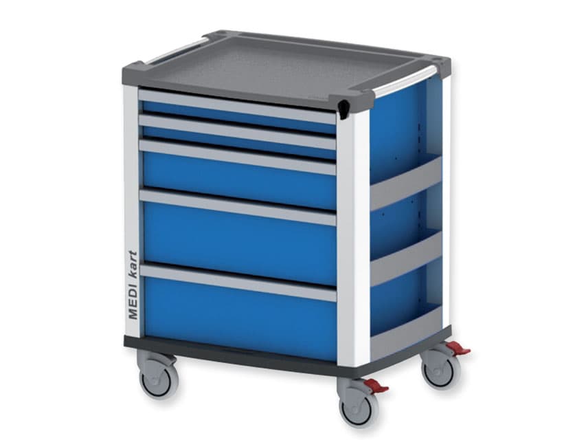 Mediu kart - 5 drawers - albastru - produs medical pentru oferta ZESCORP