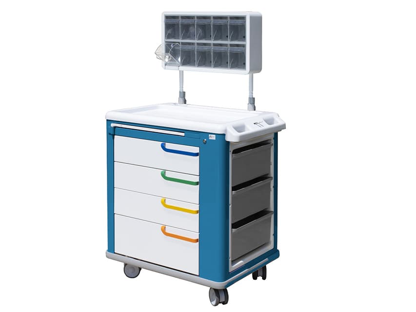 Carucior pentru pansamente 65x88xh 100 cm cu dispenser - produs medical pentru oferta ZESCORP