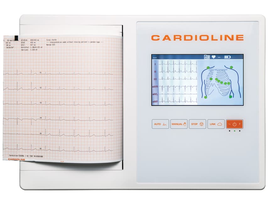 Cardioline ECG 200l full (glasgow + easyapp) - 7" screen - produs medical pentru oferta ZESCORP