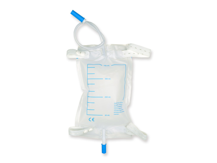 Urina Leg Geanta 750 Cc - Tub 35 Cm cu 1 Set buton baretă pentru clinici si unitati medicale