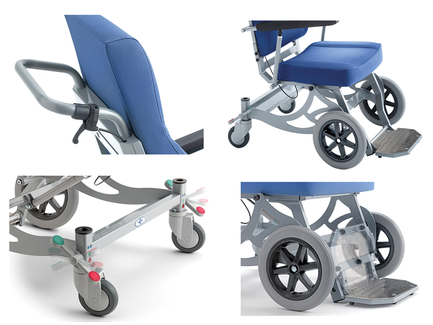 Ischia Pacient Transfer Scaun - Albastru - imagine produs - imagine 4
