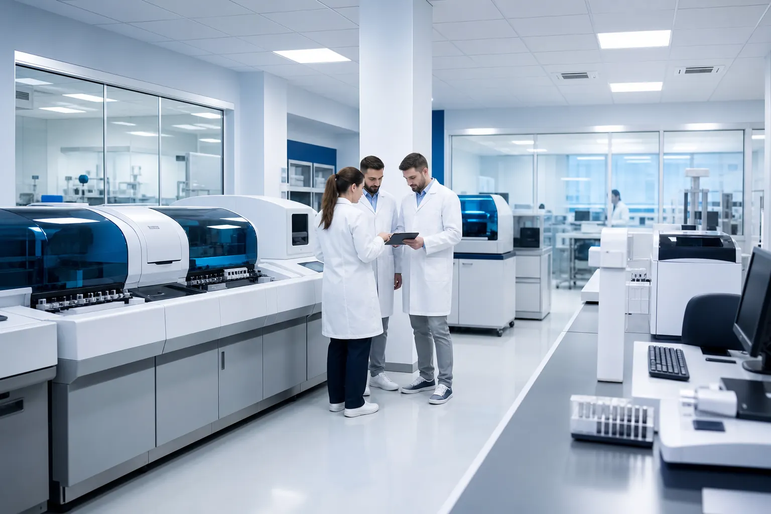 Laborator medical modern cu echipamente IVD si integrare tehnica